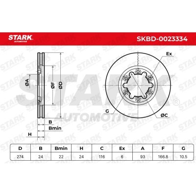 Tarcza hamulcowa Stark SKBD-0023334 SKBD-0023334 - foto 4
