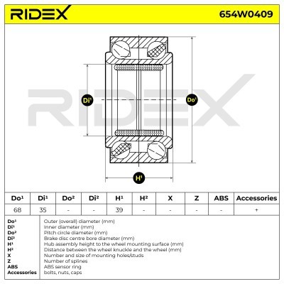 Łożysko Koła RIDEX 654W0409 654W0409 - foto 4