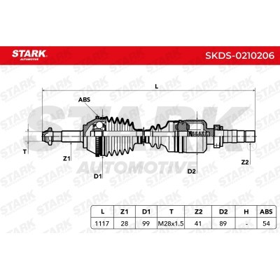 Półoś Napędowa Stark SKDS-0210206 SKDS-0210206 - foto 8
