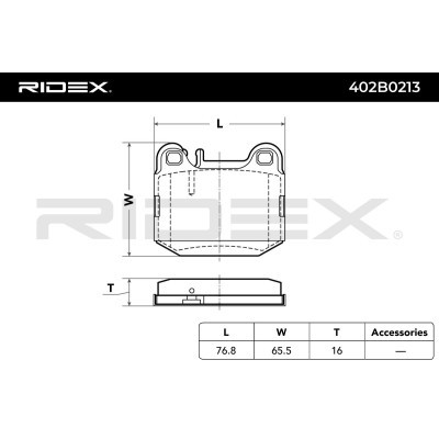 Klocki hamulcowe RIDEX 402B0213 402B0213 - foto 3