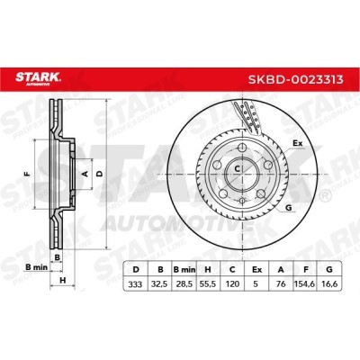 Tarcza hamulcowa Stark SKBD-0023313 SKBD-0023313 - foto 4