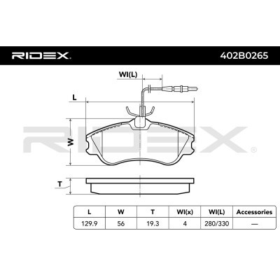 Klocki hamulcowe RIDEX 402B0265 402B0265 - foto 4