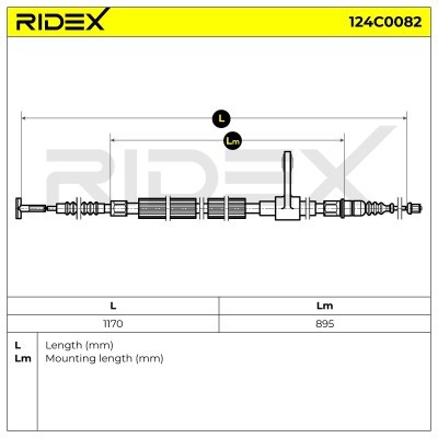 Linka Hamulca Ręcznego RIDEX 124C0082 124C0082 - foto 6