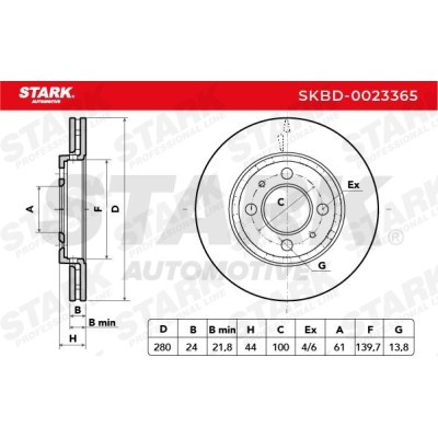 Tarcza hamulcowa Stark SKBD-0023365 SKBD-0023365 - foto 3