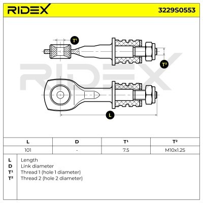 Łącznik Stabilizatora RIDEX 3229S0553 3229S0553 - foto 5