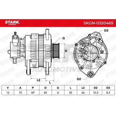 Alternator Stark SKGN-0320465 SKGN-0320465 - foto 5