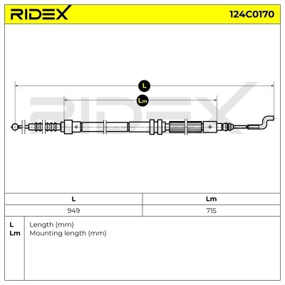 Linka Hamulca Ręcznego RIDEX 124C0170 124C0170 - foto 6