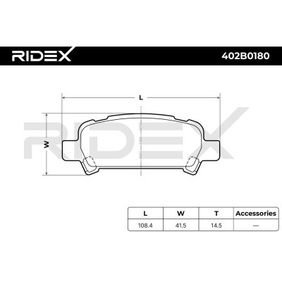 Klocki hamulcowe RIDEX 402B0180 402B0180 - foto 7