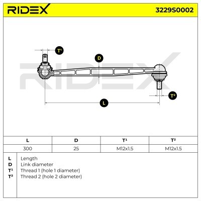 Łącznik Stabilizatora RIDEX 3229S0002 3229S0002 - foto 6