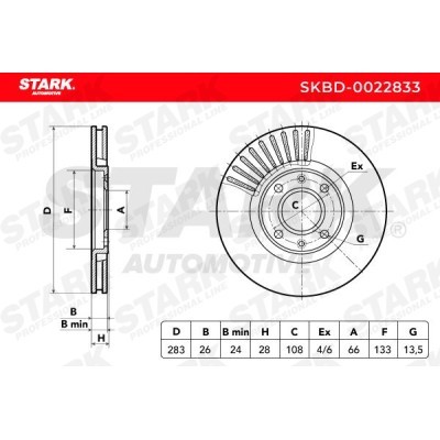 Tarcza hamulcowa Stark SKBD-0022833 SKBD-0022833 - foto 5