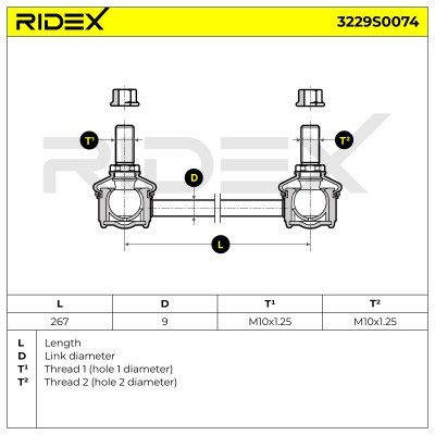Łącznik Stabilizatora RIDEX 3229S0074 3229S0074 - foto 3