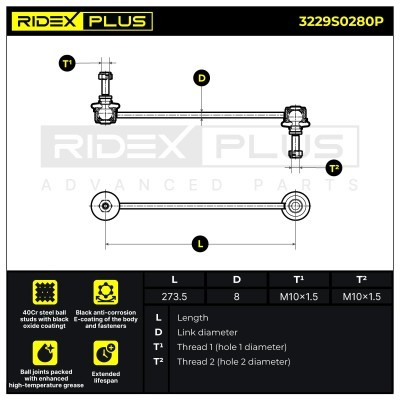 Łącznik Stabilizatora RIDEX 3229S0280P 3229S0280P - foto 9