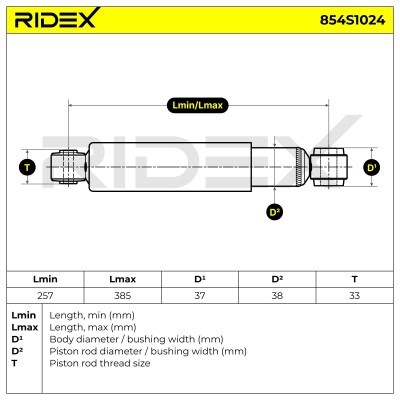 Amortyzator RIDEX 854S1024 854S1024 - foto 8