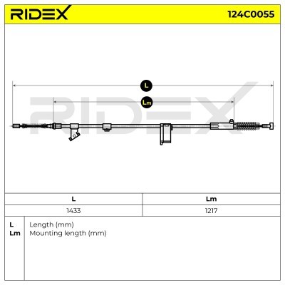 Linka Hamulca Ręcznego RIDEX 124C0055 124C0055 - foto 6