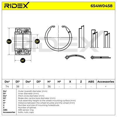Łożysko Koła RIDEX 654W0458 654W0458 - foto 3