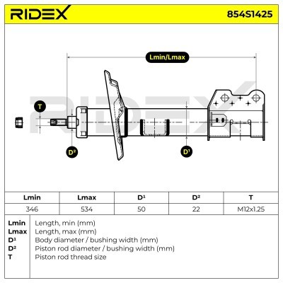 Amortyzator RIDEX 854S1425 854S1425 - foto 4