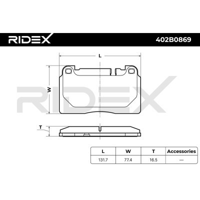 Klocki hamulcowe RIDEX 402B0869 402B0869 - foto 7
