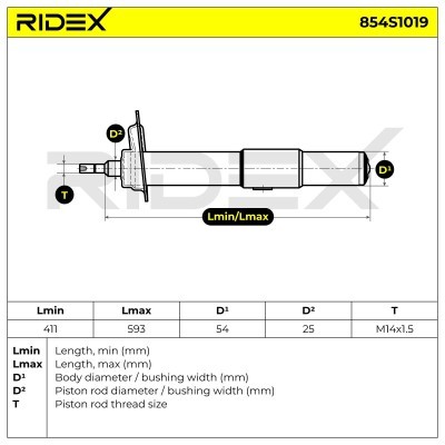 Amortyzator RIDEX 854S1019 854S1019 - foto 6