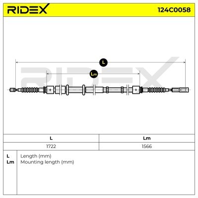 Linka Hamulca Ręcznego RIDEX 124C0058 124C0058 - foto 6