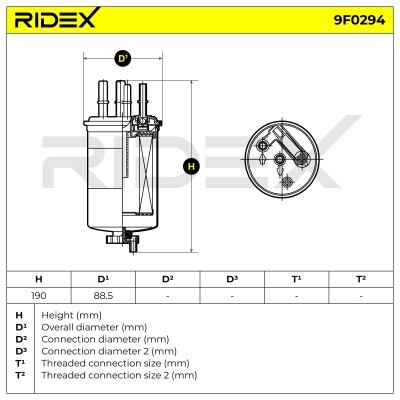 Filtr Paliwa RIDEX 9F0294 9F0294 - foto 6