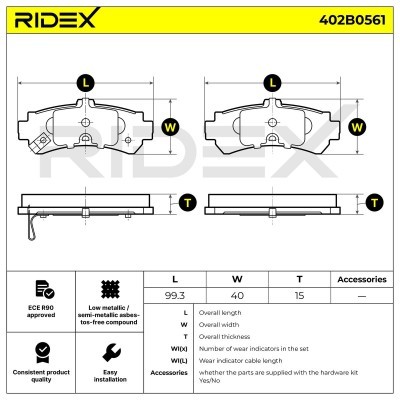 Klocki hamulcowe RIDEX 402B0561 402B0561 - foto 8
