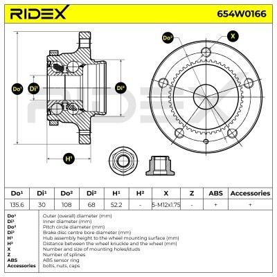 Łożysko Koła RIDEX 654W0166 654W0166 - foto 4