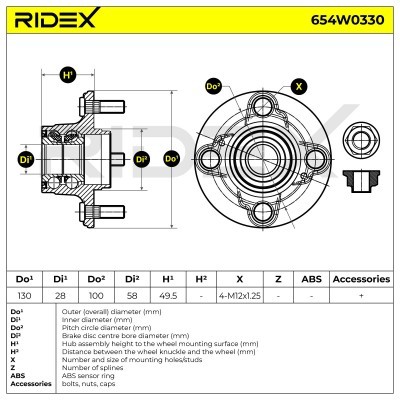 Łożysko Koła RIDEX 654W0330 654W0330 - foto 5