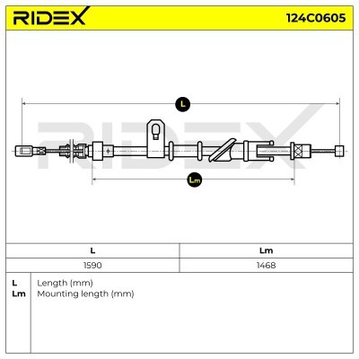 Linka Hamulca Ręcznego RIDEX 124C0605 124C0605 - foto 6