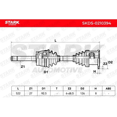 Półoś Napędowa Stark SKDS-0210394 SKDS-0210394 - foto 7