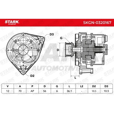 Alternator Stark SKGN-0320167 SKGN-0320167 - foto 9