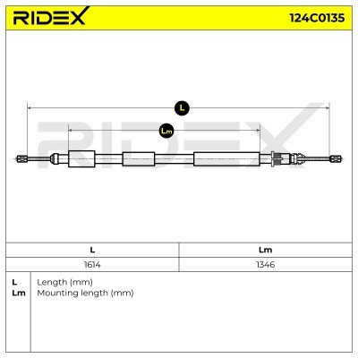 Linka Hamulca Ręcznego RIDEX 124C0135 124C0135 - foto 6