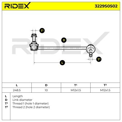 Łącznik Stabilizatora RIDEX 3229S0502 3229S0502 - foto 7