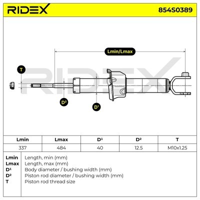 Amortyzator RIDEX 854S0389 854S0389 - foto 4