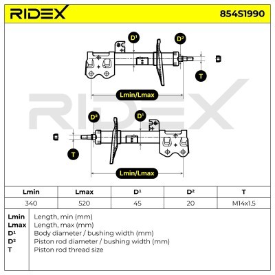 Amortyzator RIDEX 854S1990 854S1990 - foto 6