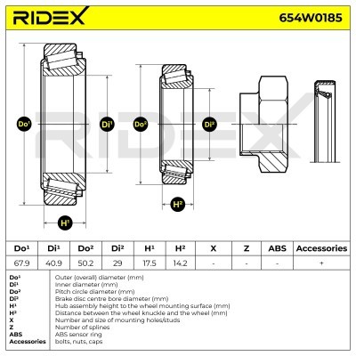 Łożysko Koła RIDEX 654W0185 654W0185 - foto 5