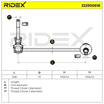 Łącznik Stabilizatora RIDEX 3229S0618 3229S0618 - foto 5