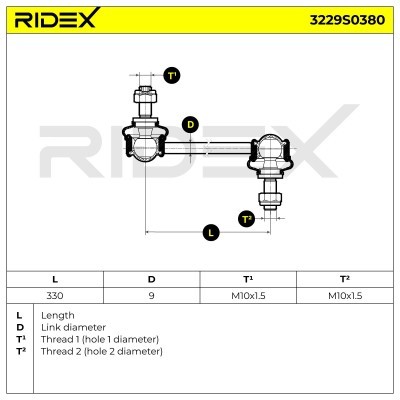 Łącznik Stabilizatora RIDEX 3229S0380 3229S0380 - foto 5