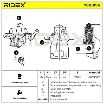Zacisk Hamulcowy RIDEX 78B0194 78B0194 - foto 5