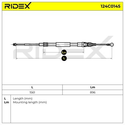 Linka Hamulca Ręcznego RIDEX 124C0145 124C0145 - foto 7