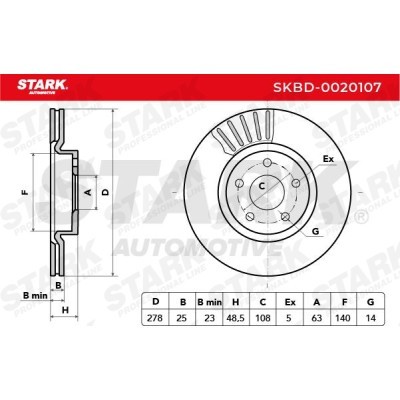 Tarcza hamulcowa Stark SKBD-0020107 SKBD-0020107 - foto 7