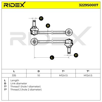 Łącznik Stabilizatora RIDEX 3229S0007 3229S0007 - foto 6