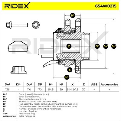 Łożysko Koła RIDEX 654W0215 654W0215 - foto 7