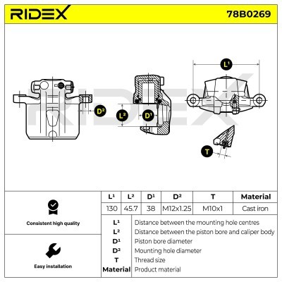 Zacisk Hamulcowy RIDEX 78B0269 78B0269 - foto 5