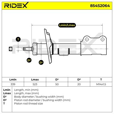 Amortyzator RIDEX 854S2064 854S2064 - foto 7