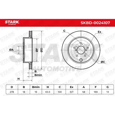 Tarcza hamulcowa Stark SKBD-0024107 SKBD-0024107 - foto 8