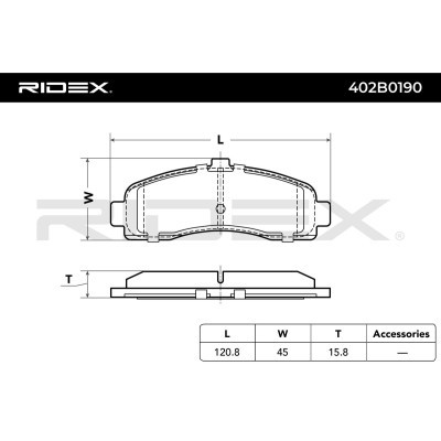 Klocki hamulcowe RIDEX 402B0190 402B0190 - foto 2