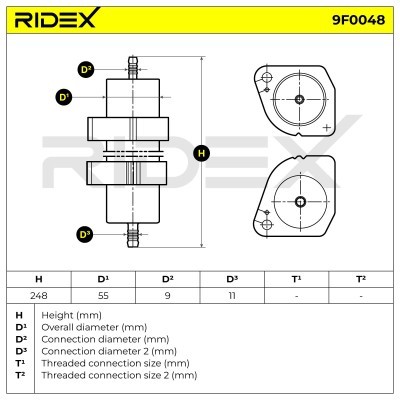 Filtr Paliwa RIDEX 9F0048 9F0048 - foto 6