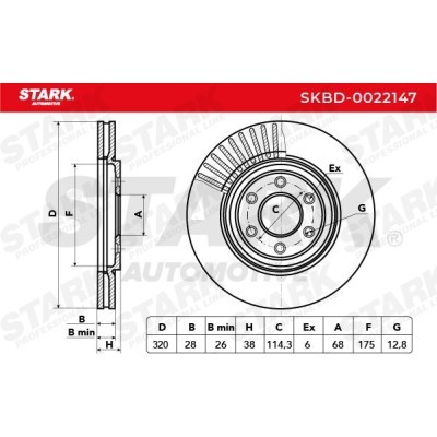 Tarcza hamulcowa Stark SKBD-0022147 SKBD-0022147 - foto 5