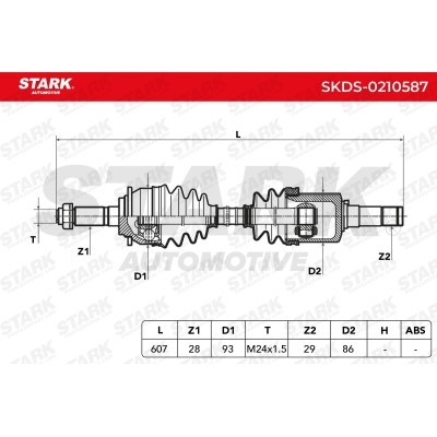 Półoś Napędowa Stark SKDS-0210587 SKDS-0210587 - foto 7
