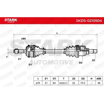 Półoś Napędowa Stark SKDS-0210504 SKDS-0210504 - foto 7